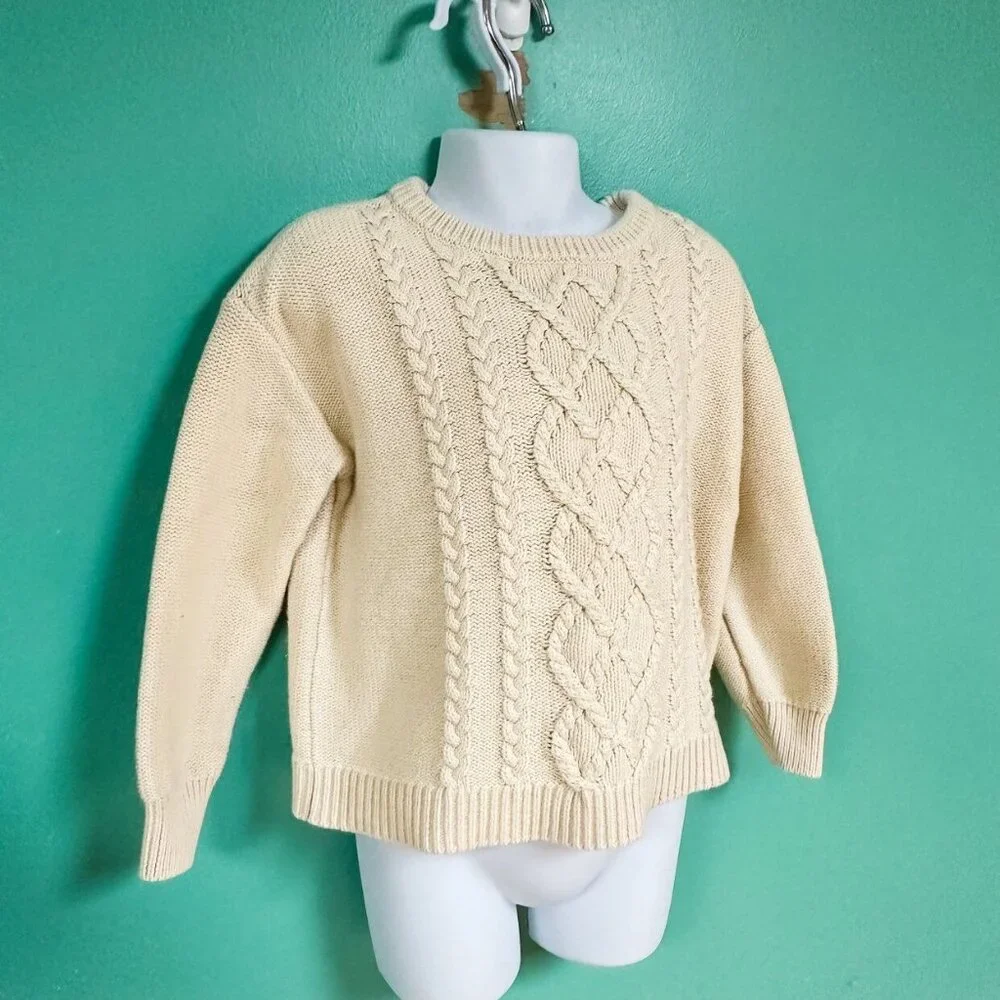 Baby Gap Cream Cableknit Sweater Size 5